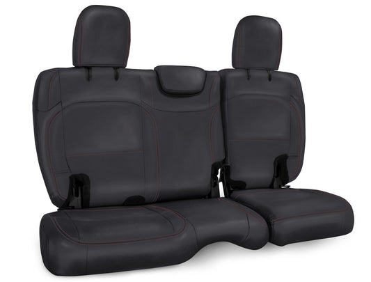 Rear Bench Cover for Jeep Wrangler JLU 4 door with cloth interior Black with Red Stitching
