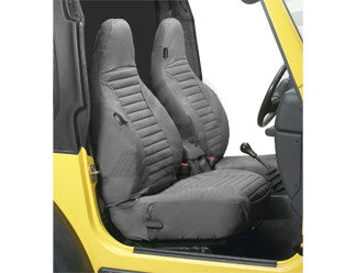 97-02 JEEP WRANGLER FRONT HIGH-BACK SEAT COVER SOLD AS PAIR-CHARCOAL
