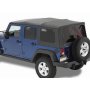 07-18 JEEP WRANGLER JK UNLTD SUPERTOP SQUAREBACK SOFT TOP; TINTED; BLACK DIAMOND