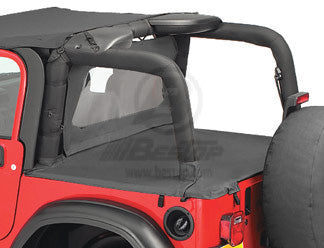 03-06 JEEP WRANGLER 2DR W/FACTORY HARDTOP REMOVED DUSTER DECK COVER-BLACK DIAMOND