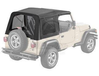 97-06 WRANGLER SUPERTOP CLASSIC REPLACEMENT SKINS, TINTED WINDOWS, BLACK DIAMOND