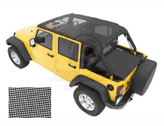 07-09 JEEP WRANGLER UNLIMITED SAFARI-STYLE HEADER BIKINI TOP-MESH