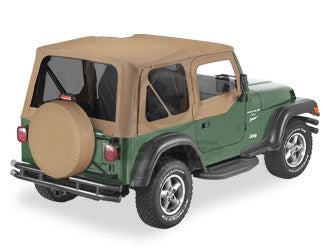 97-02 JEEP WRANGLER REPLACE-A-TOP FABRIC SOFT TOP ONLY INCL HALF DOOR SKINS/TINTED WINDOWS-SPICE