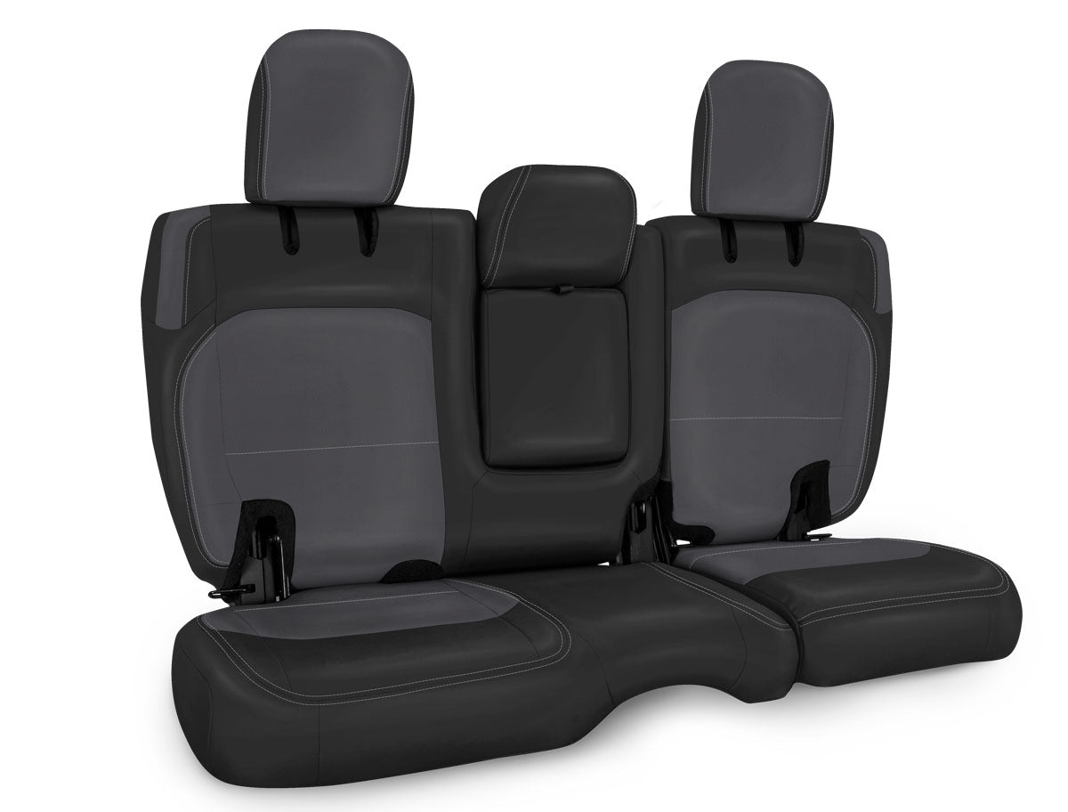 Rear Bench Cover for Jeep Wrangler JLU 4 door with leather interior Black and grey