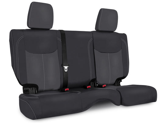 Rear Seat Cover for  13- 17 Jeep Wrangler JKU 4 door Black and grey