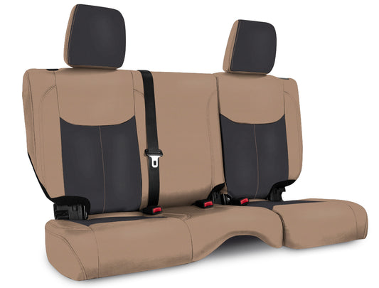 Rear Seat Cover for 13 to 17 Jeep Wrangler JK 2 door  Black and tan
