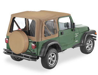 97-02 JEEP WRANGLER REPLACE-A-TOP FABRIC SOFT TOP ONLY INCL CLEAR WINDOWS-SPICE