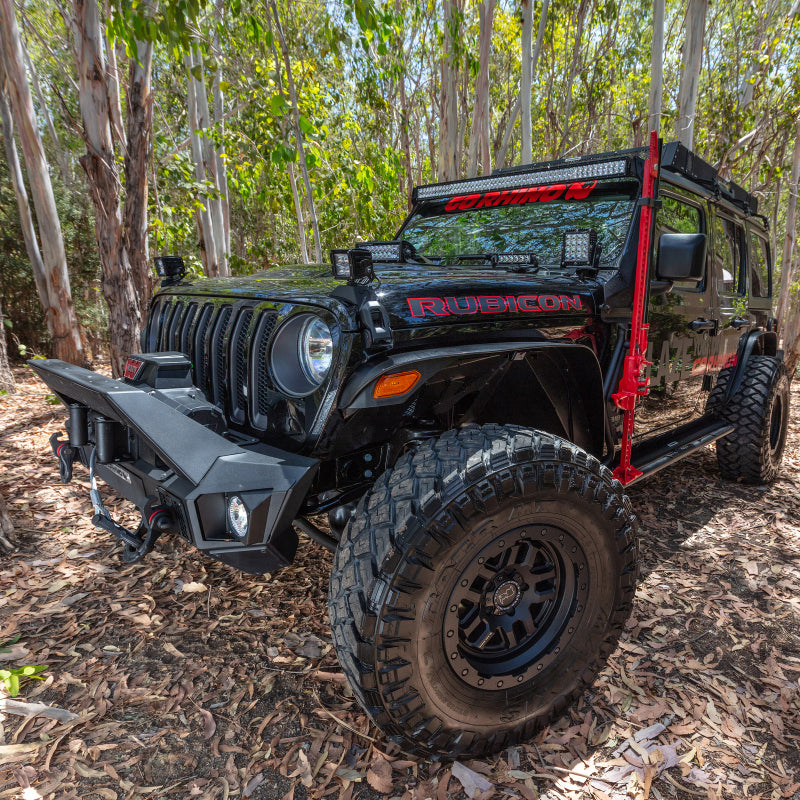 07-C TRAILLINE FRONT STUBBY BUMPER BLACK POWDERCOAT FINISH