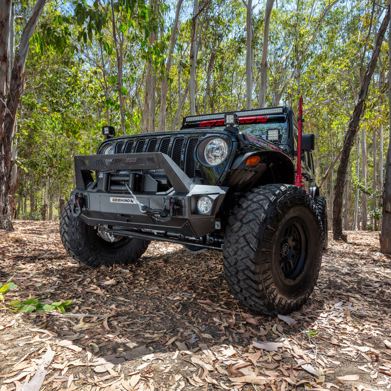 07-C TRAILLINE FRONT STUBBY BUMPER BLACK POWDERCOAT FINISH