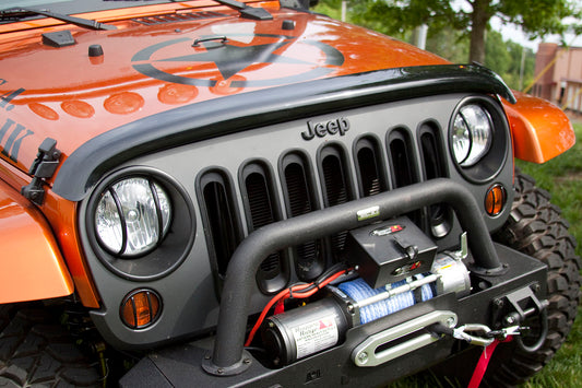 WRAPAROUND BUG DEFLECTOR,SMOKE, 07-16 JEEP WRANGLER