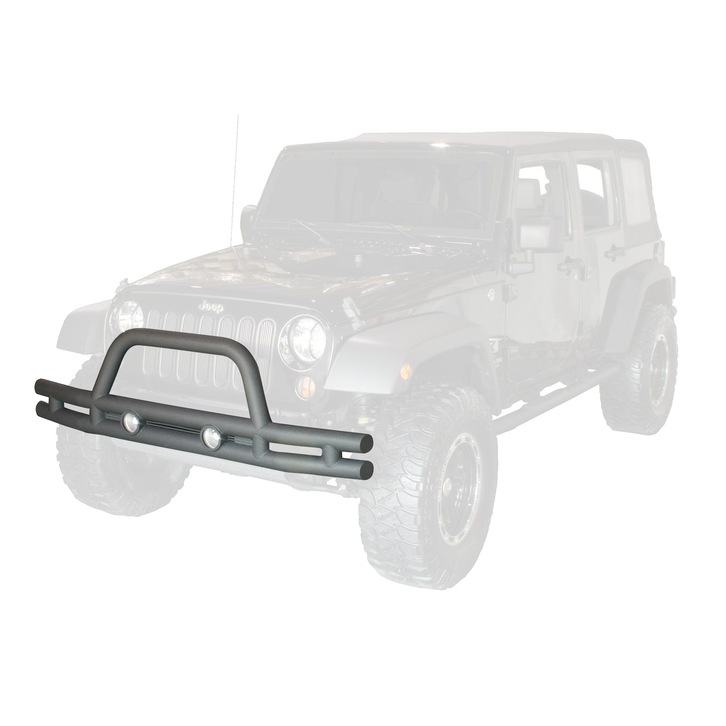 Double Tube Bumper Front 3 Inch 07-18 Jeep Wrangler JK