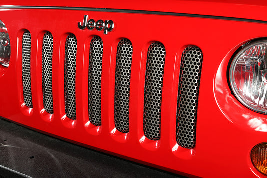 Grille Insert Satin Stainless Steel 07-18 Jeep Wrangler JK