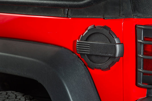 ELITE FUEL DOOR, NON-LOCK, BLACK; 07-17 JK