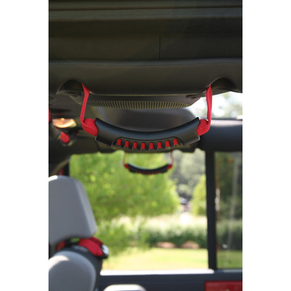 Grab Handle Kit Rear Red 07-18 Jeep Wrangler JKU