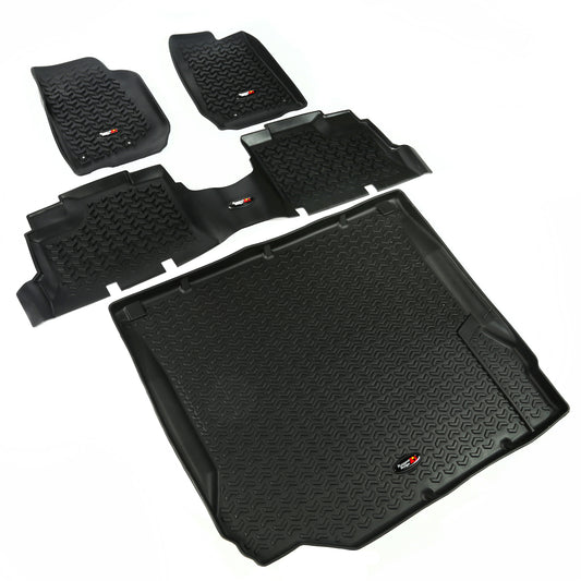 07-10 JEEP 4DR WRANGLER(JK)FLOOR LINERS KIT BLACK