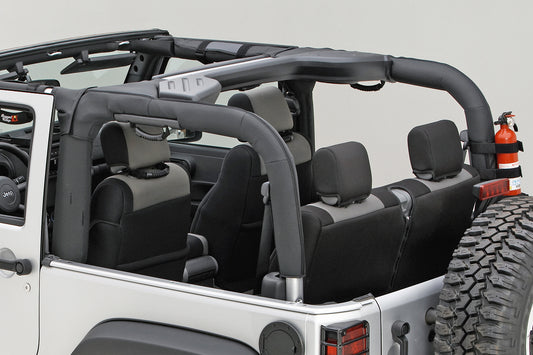 Roll Bar Cover Black Polyester 07-18 Jeep Wrangler JK