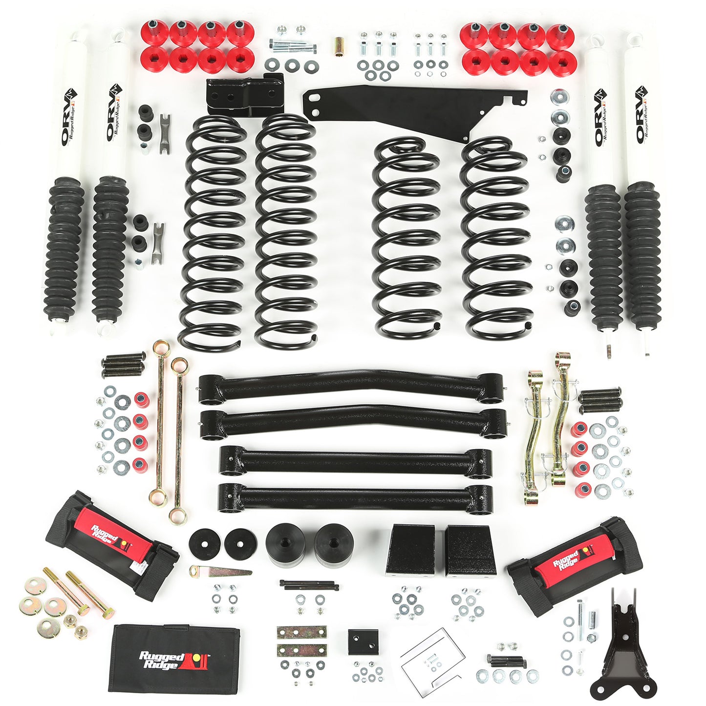 Suspension Lift Kit 4 Inch Shocks 07-18 Jeep Wrangler JK