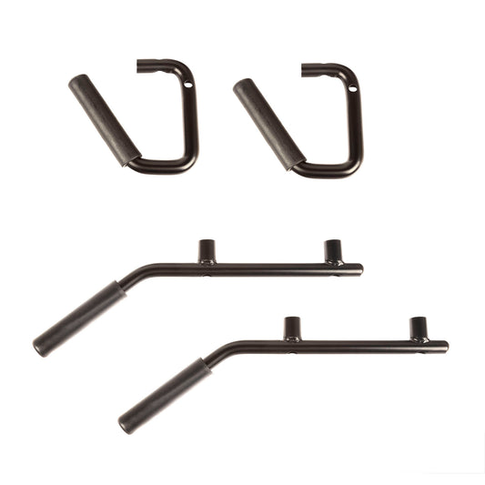 STEEL GRAB HANDLES, F/R KIT, BLK; 07-18 JK/JKU