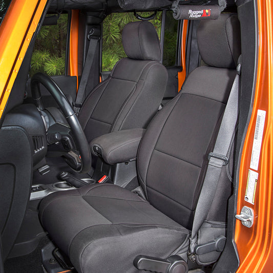 Seat Cover Kit Black 07-10 Jeep Wrangler JKU 4 Door
