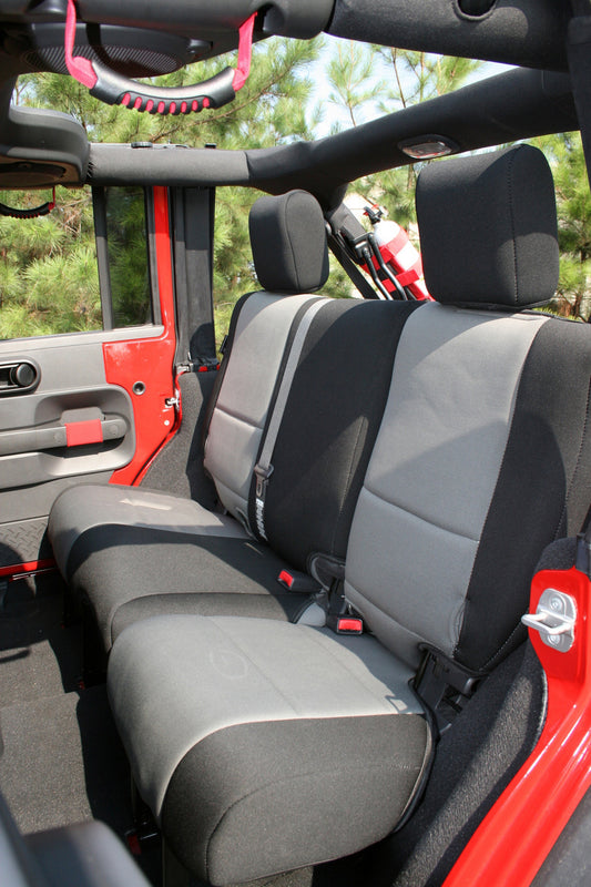 Seat Cover Kit Black Gray 11-18 Jeep Wrangler JK 2 Door