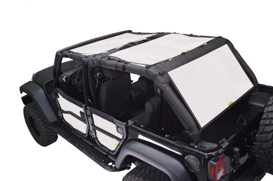 Sun Screen for Jeep Wrangler JK 4 door 2 pc front and back seats  - Color: Sand