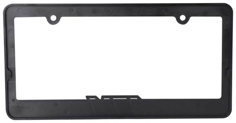 AEM License Plate Frame - Black w/ White Lettering