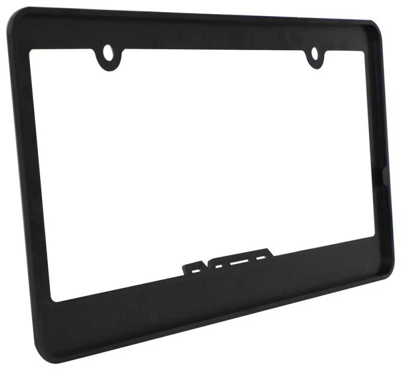 AEM License Plate Frame - Black w/ White Lettering