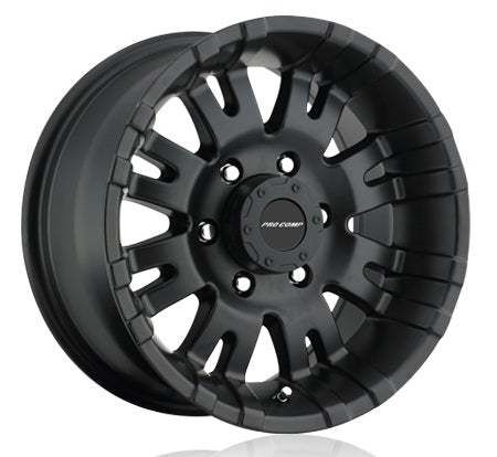 Series 5001 18x9.5 with 8 on 6.5 Bolt Pattern 4.5 Backspace Satin Black Finish Pro Comp Alloy Wheels