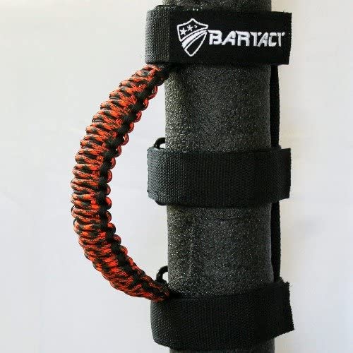 Bartact Paracord Grab Handle - Universal - Black/Orange Camo