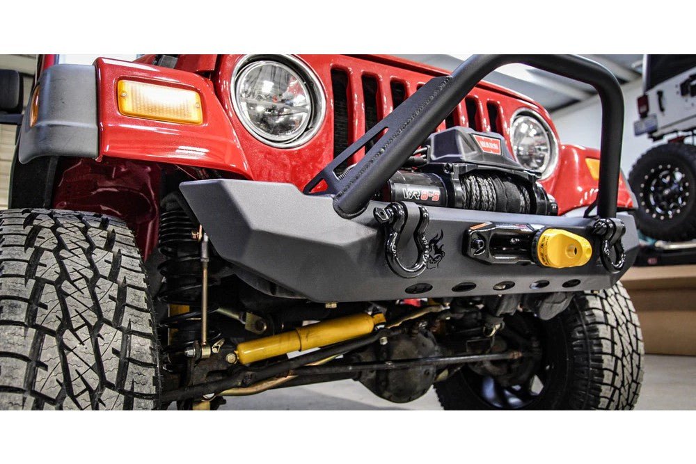 Pyro Mid-Width Front Bumper with Flat Top Stinger | Jeep Wrangler CJ/YJ/TJ