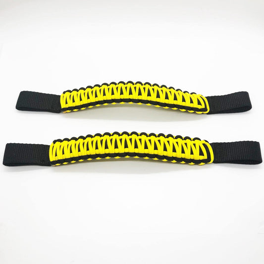 Bartact Paracord Grab Handle - Headrest - (Sold as Pair) - Black/Yellow