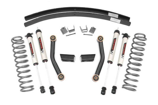 Jeep Cherokee XJ 3 Inch Series II Suspension Lift Kit W/V2 Shocks Add-A-Leaf For 84-01 Jeep Cherokee XJ Rough Country