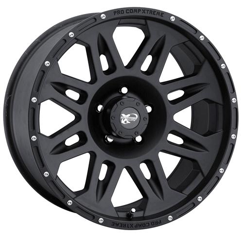 Series 7005 17x8 with 5 on 5 Bolt Pattern 4.5 Backspace Flat Black Finish Pro Comp Alloy Wheels