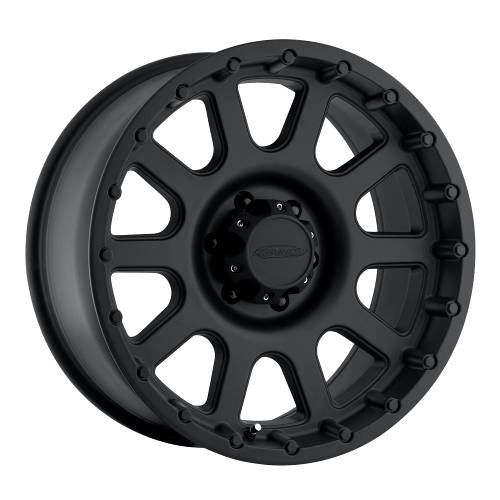 Series 7032 17x9 with 8 on 170 Bolt Pattern Flat Black Pro Comp Alloy Wheels