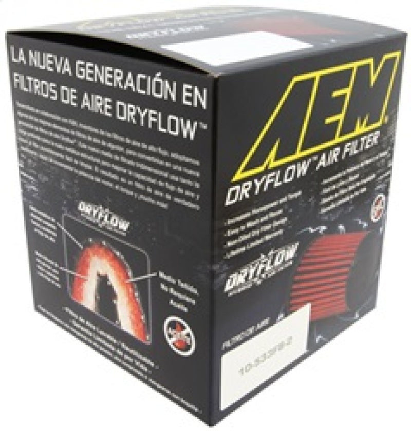 AEM 2.75in Flange 6in x 4.5in Base 6in x 3.8125in Top 5in Height DryFlow Air Filter