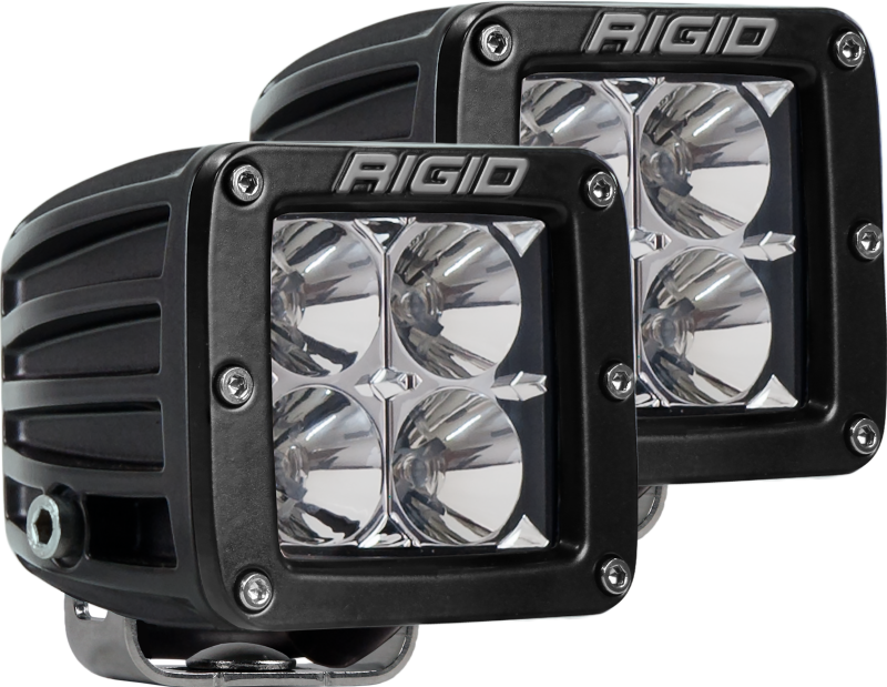 RIGID D-Series PRO LED Light, Flood Optic, Surface Mount, Pair