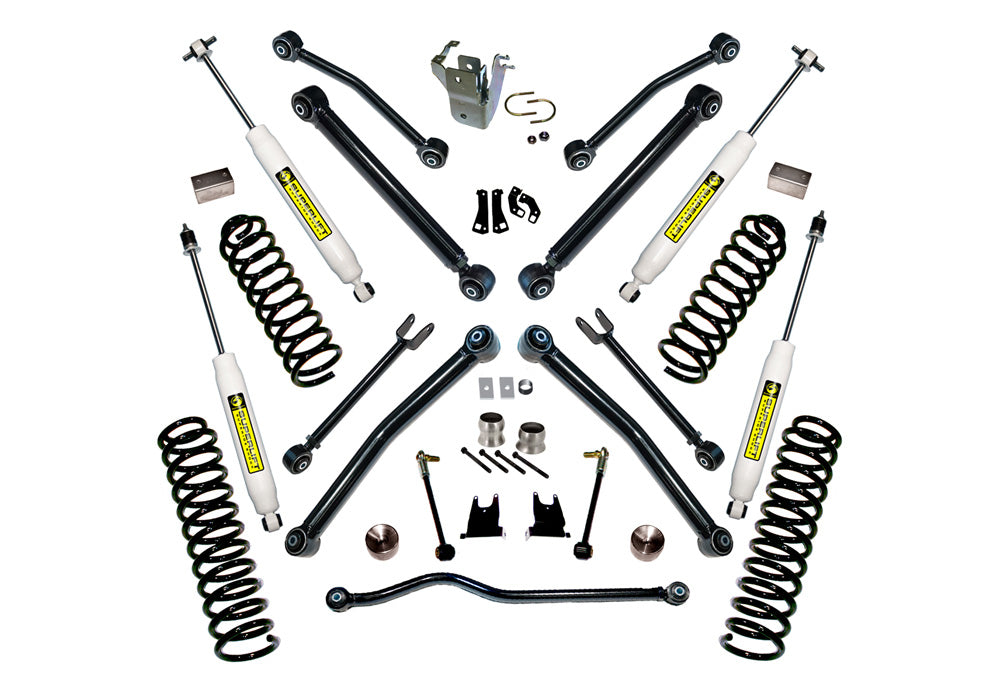 Superlift K996 4" Lift Kit - 07-18 Wrangler JK - 2-door - w/ Reflex Ctrl Arms & SL Shocks