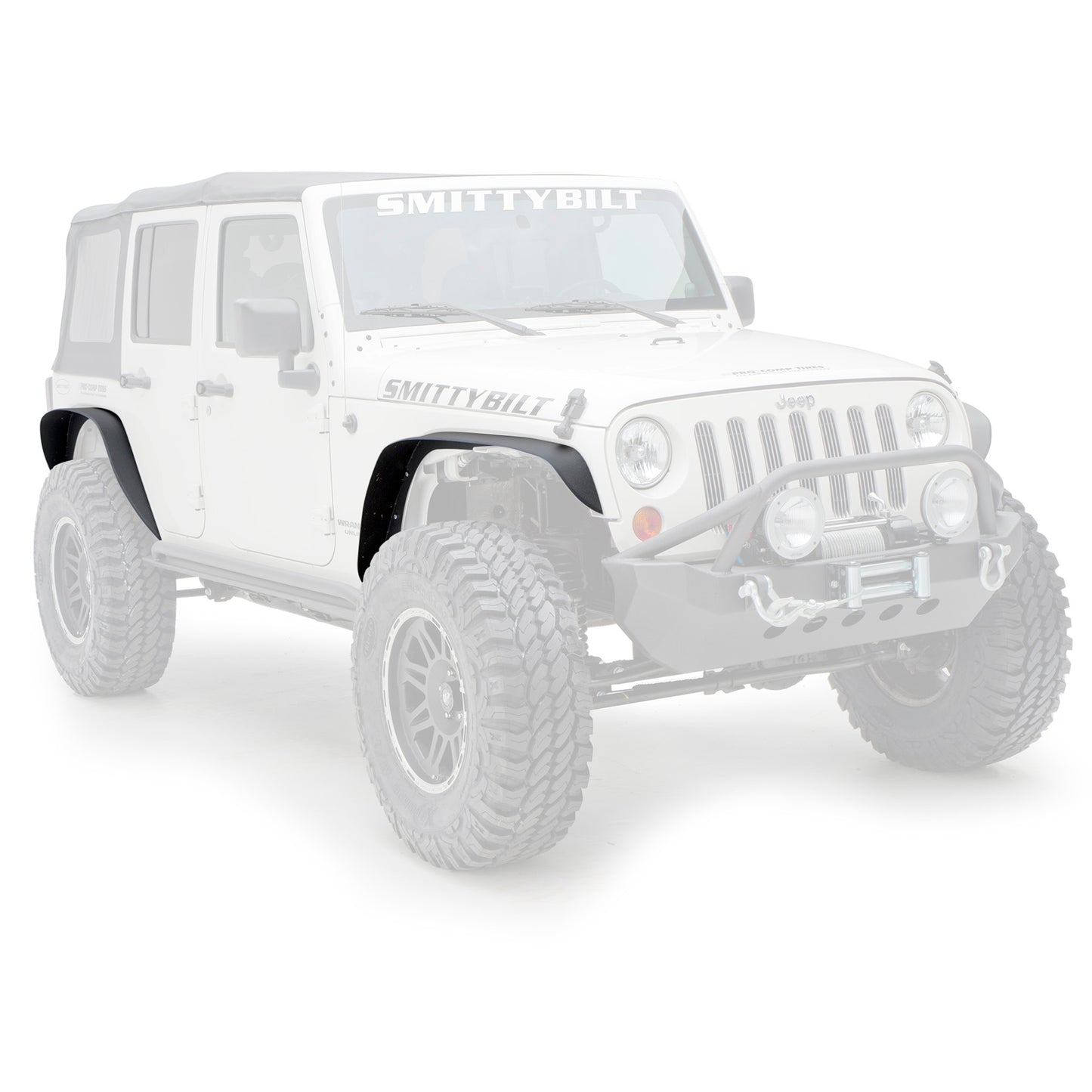 Smittybilt 76837 XRC Fender Flares - Set Of 4 - Black Textured