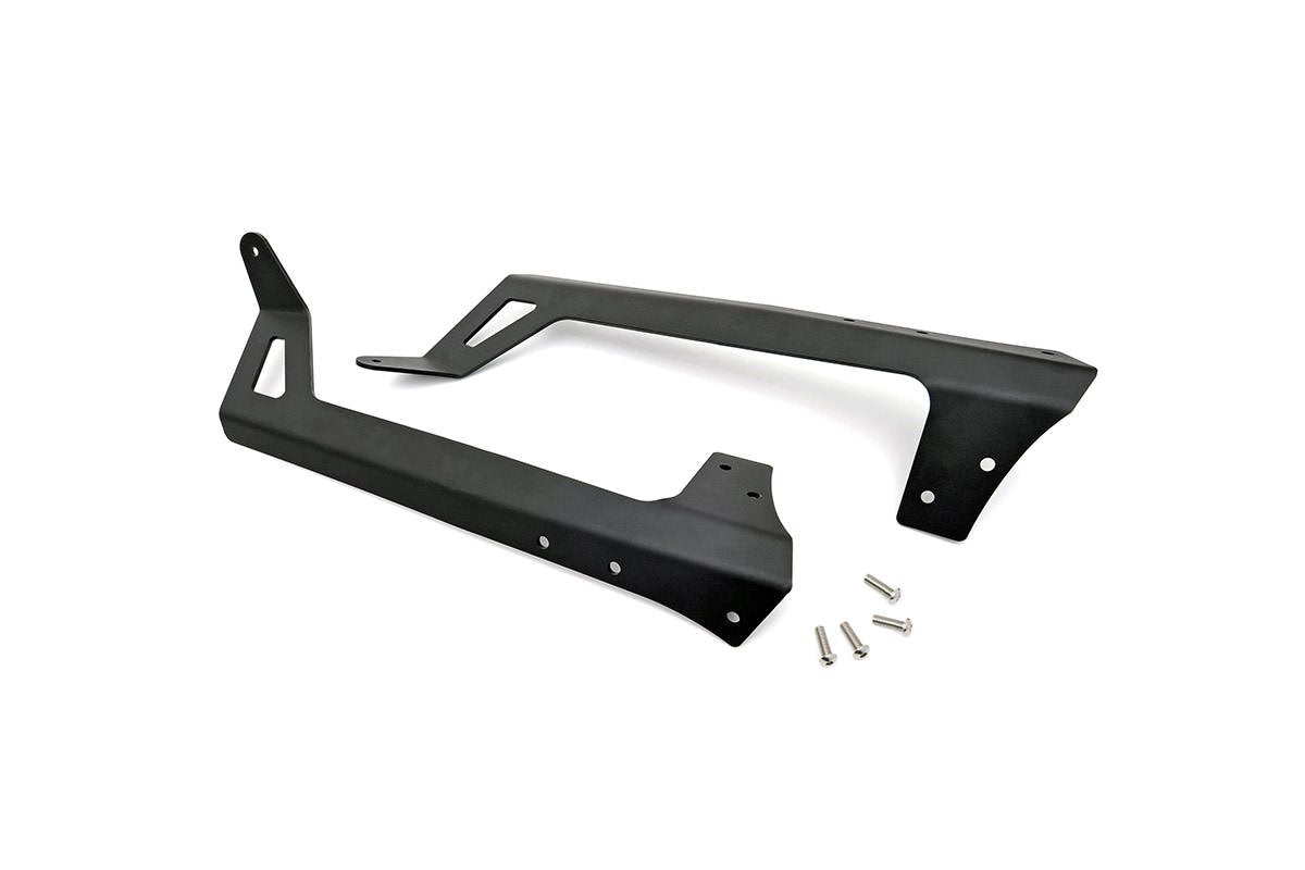 Rough Country 50-inch LED Light Bar Upper Windshield Mounting Brackets (Jeep JK / JKU)