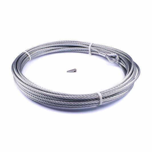 Warn 89213 For Warn Zeon-10 Winch 3/8 Inch Diameter x 80 Ft Length Galvanized Aircraft Wire