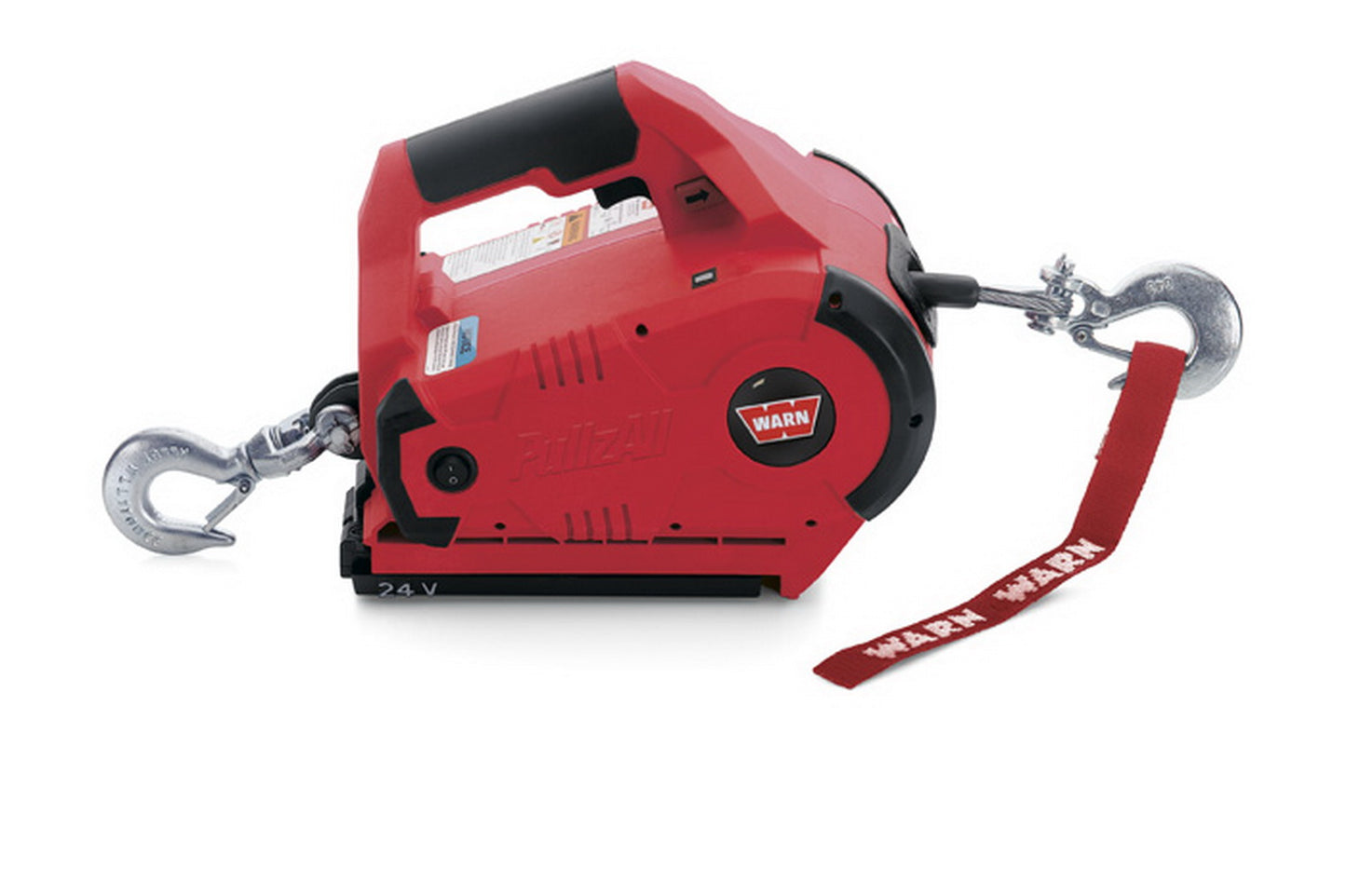 Warn 885005 Portable Cordless 24 Volt DC 1000 LB Cap 15 Ft Wire Rope With 2 Batteries