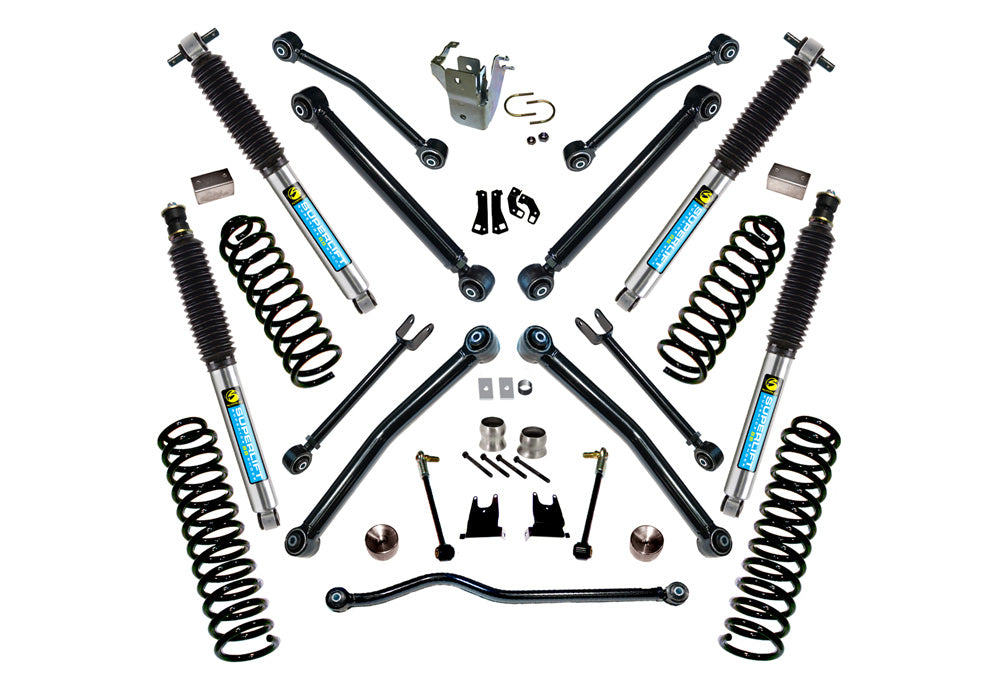 Superlift K997B 4" Lift Kit - 07-18 Wrangler JK - 4-door - w/ Reflex Ctrl Arms & Bilstein Shocks