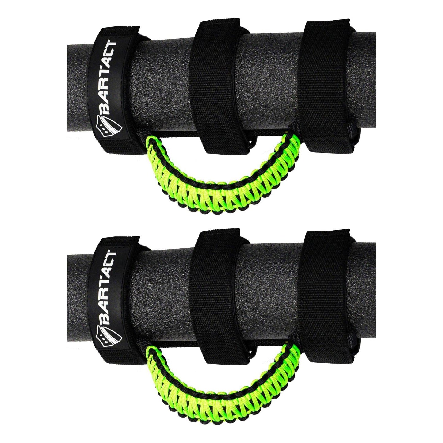 Bartact Paracord Grab Handle - Universal - Black/Gecko-Neon Green