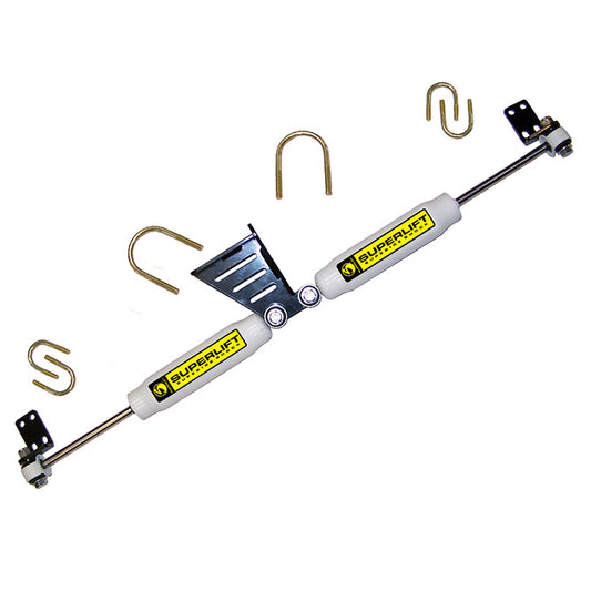 Superlift 92095 High Clearance Dual Steering Stabilizer Kit - SL (Hydraulic) - 07-18 Jeep JK