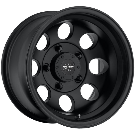 Pro Comp 7069-5865 Vintage Matte Black 15x8 5x4.5 3.75BS Offset -19mm Cap P/N 8327041