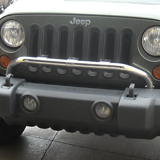 Bumper Mounted Light Bar, Stainless Steel; 07-16 Jeep Wrangler JK