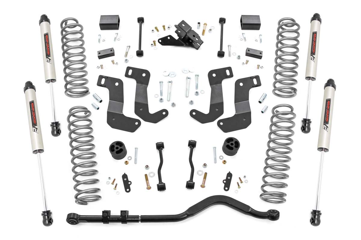 3.5in Jeep Suspension Lift Kit, Control Arm Drop & V2 Shocks (18-20 Wrangler JL)