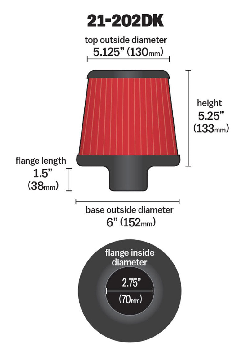 AEM IND Universal Air Filter