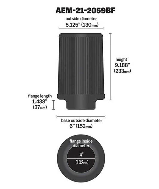 AEM IND Universal Air Filter