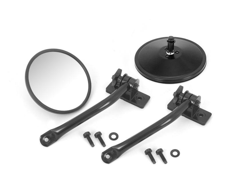 QUICK RELEASE MIRROR RELO KIT(EA),BLACK,97-16 JEEP WRANGLER